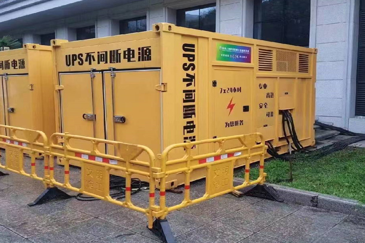启东发电机租赁施工现场