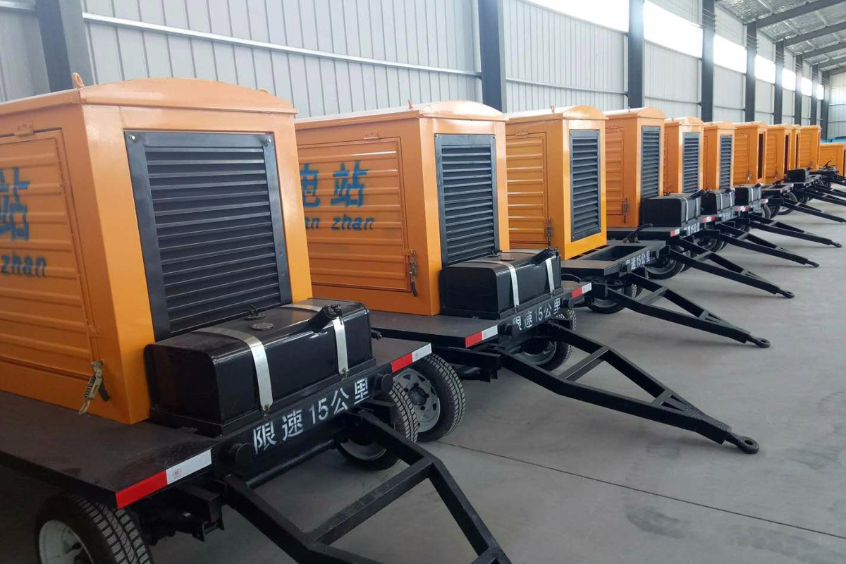 启东发电机租赁施工现场